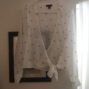 J.Crew silk wrap top